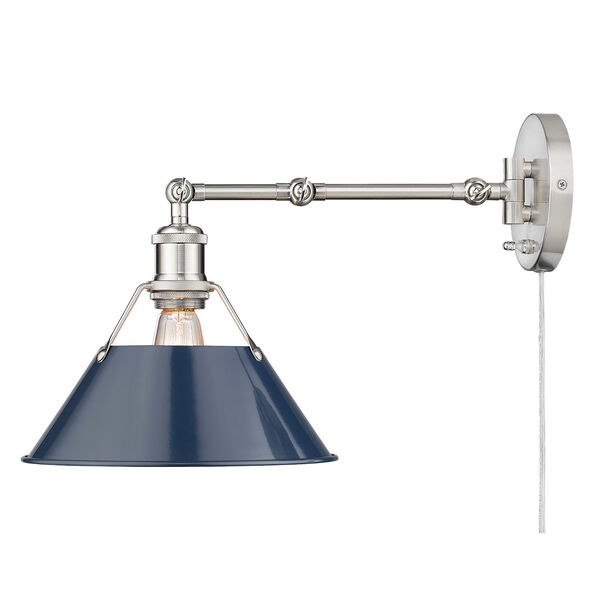 Orwell Pewter and Navy Blue One-Light Wall Sconce, image 2